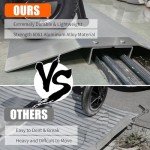 Adjustable 28.5" Aluminum Wheelchair Ramp with Non-Slip Surface