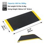 Ruedamann Portable Aluminum Wheelchair Ramp, 600lbs Capacity