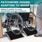 Nuvium Aluminum Wheelchair Ramp, 11.8" L, 2-Pack