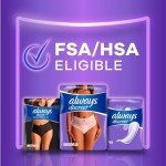 Always Discreet Adult Incontinence Underwear for Women and Postpartum Underwear, L, Up to 100%* Bladder Leak Protection, 76 CT,