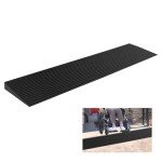 1" Rubber Wheelchair Threshold Ramp, 2204 lbs Capacity