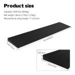 1" Rubber Wheelchair Threshold Ramp, 2204 lbs Capacity