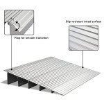 Adjustable 5" Wheelchair Threshold Ramp, 700LBS Capacity