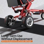 Non-Slip Rubber Threshold Ramp for Wheelchairs and Scooters