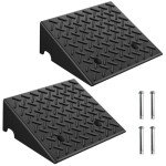 Heavy-Duty 6-Inch Rubber Curb Ramps - 2 Pack