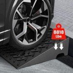 Heavy-Duty 6-Inch Rubber Curb Ramps - 2 Pack