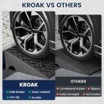 Heavy-Duty 6-Inch Rubber Curb Ramps - 2 Pack