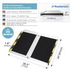 Wider Portable Wheelchair Ramp with Non-Skid Surface