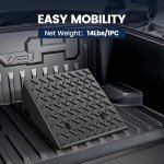 Heavy-Duty 6-Inch Rubber Curb Ramps - 2 Pack