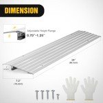 Portable Aluminum Wheelchair Door Threshold Ramp 3" Rise