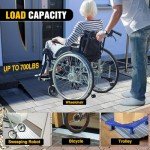 Portable Aluminum Wheelchair Door Threshold Ramp 3" Rise