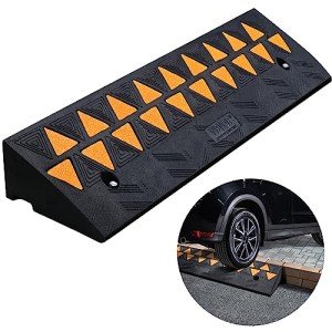 Heavy Duty Rubber Curb Ramp for Vehicles and Wheelchairs