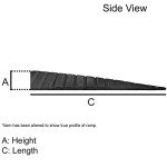 2.5" Rise Rubber Ramp for Wheelchairs and Scooters