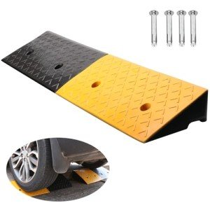 Heavy Duty 5" Rubber Curb Ramp for Wheelchairs
