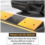 Heavy Duty 5" Rubber Curb Ramp for Wheelchairs