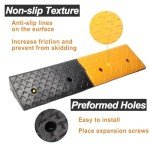 Heavy Duty 5" Rubber Curb Ramp for Wheelchairs
