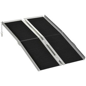 4FT Folding Aluminum Wheelchair Ramp with Non-Slip Surface
