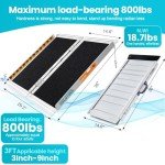 3FT Portable Folding Wheelchair Ramp - Non-Skid