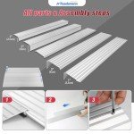 2" Rise Aluminum Wheelchair Entry Ramp, 800Lbs Capacity
