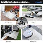 2" Rise Aluminum Wheelchair Entry Ramp, 800Lbs Capacity