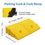 2-Pack Portable Heavy-Duty Curb Ramps for Vehicles