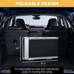 4FT Folding Aluminum Wheelchair Ramp with Non-Slip Surface