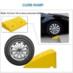 2-Pack Portable Heavy-Duty Curb Ramps for Vehicles