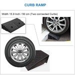 2-Pack Portable Heavy-Duty Curb Ramps for Vehicles