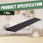 Adjustable 1" Rise Rubber Threshold Ramp for Wheelchairs