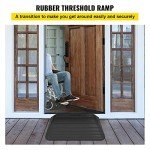 VEVOR 4" Rubber Threshold Ramp for Wheelchairs
