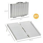 HOMCOM 2FT Foldable Aluminum Wheelchair Ramp