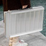 HOMCOM 2FT Foldable Aluminum Wheelchair Ramp