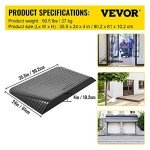 VEVOR 4" Rubber Threshold Ramp for Wheelchairs
