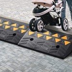 Heavy-Duty Rubber Curb Ramp Set for Vehicles