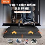 VEVOR 3" Rubber Door Ramp for Wheelchair Access