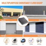 Heavy Duty Rubber Curb Ramp for Vehicles and Wheelchairs