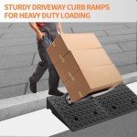Heavy Duty Rubber Curb Ramp for Vehicles and Wheelchairs