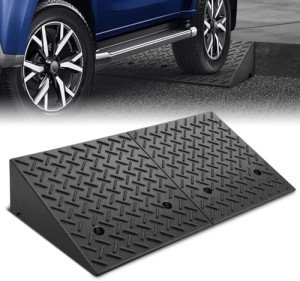 Heavy-Duty Rubber Driveway Curb Ramp - 2 Pack