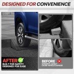 Heavy-Duty Rubber Driveway Curb Ramp - 2 Pack