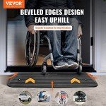 VEVOR 1" Rubber Wheelchair Threshold Ramp