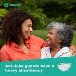 SUNKISS TrustPlus Adult Diapers with Maximum Absorbency, Disposable Incontinence Briefs with Tabs for Men and Women, Odor Control, XLarge, 15 Count