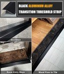 Aluminum Floor Transition Strip 36" Matte Black