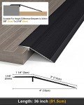 Aluminum Floor Transition Strip 36" Matte Black