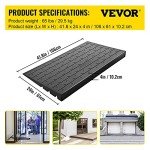 VEVOR Rubber Threshold Ramp with 3 Channel Cover