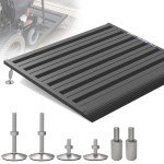 Adjustable Aluminum Wheelchair Threshold Ramp, 1100lbs Capacity