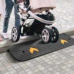 VEVOR 1" Rubber Wheelchair Threshold Ramp