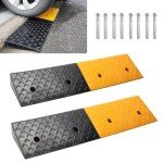 Heavy Duty Rubber Curb Ramp - 2" Rise, 2PC