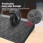 Ruedamann 1" Rubber Threshold Ramp for Wheelchairs