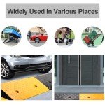 Heavy Duty Rubber Curb Ramp - 2" Rise, 2PC