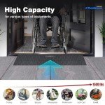 Ruedamann 1" Rubber Threshold Ramp for Wheelchairs